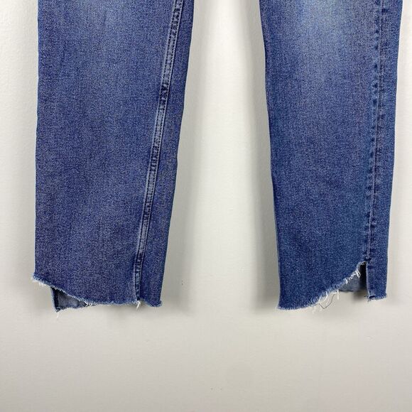 Rag & Bone Harlow Mid Rise Straight Denim Blue Jeans Size 24 DAMAGE - Picture 3 of 8